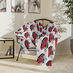 1955 Thunderbird Red Microfiber Throw Blanket Classic Car Gift