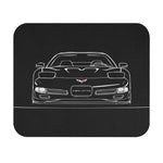 Corvette C5 Front View Mouse Pad | Racing Car Outline Desk Mat