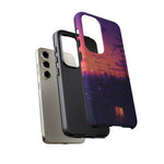 Anime City Rooftop Sunset Tough Phone Case Cover Gift Art