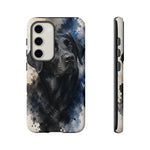 Black Lab Watercolor Art Tough Phone Case - Dog Portrait