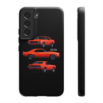 1969 Camaro SS Orange Triple View Muscle Car Tough Phone Case