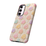 Pastel Swirl Lollipops Tough Case | Candy Pattern Phone Cover