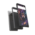 Cosmic Wolf Phone Case, Galaxy Nebula Portrait Tough Cover, Gift