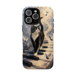 Piano Cat walking on keys Tough Case | Phone cover, musical cat art