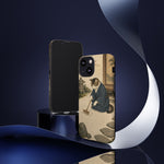 Zen Garden Cat Phone Case, Sand Spiral Japanese Art Cover