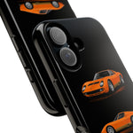 Orange Miura Classic Supercar Tough Phone Case - 3 View