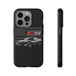 Black C5 Phone Case American Sports Car Tough Cover Gift