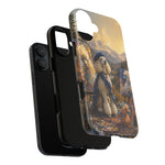 Poodle Painter Scene phone case | Artistic Dog Landscape