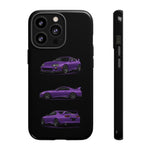 MK4 Supra Phone Case Purple, Three-View Vector Cover