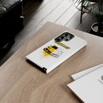 Z06 Corvette Phone Case, Yellow Sketch Reveal Chrome Cover