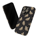 Vintage Ghost Pattern phone case | Halloween spooky stars design