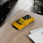 Yellow Skyline Phone Case, R34 GTR 90s JDM Legend Tough Cover for Men Gift