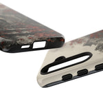 Autumn Temple Steps phone case | Japanese watercolor landscape cover