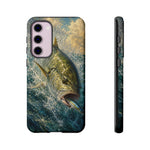 Jack Crevalle Strike Phone Case Saltwater Fishing Gift for Anglers