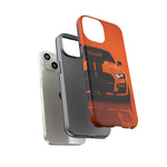 Orange Mustang Art Phone Case, GT500 American Muscle Car Tough Cover for Male