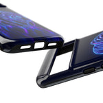 Neon Blue Tiger phone case | tough protective cover