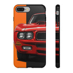 GTO The Judge Red Muscle Car Illustration Phone Case | Retro Classic Car