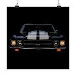1970 Chevy Chevelle SS Poster Classic Muscle Car Wall Art Print Vintage Retro