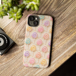 Pastel Swirl Lollipops Tough Case | Candy Pattern Phone Cover