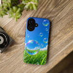 Bubbles Over Grass phone case | Tough Cover