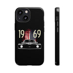 1969 Camaro SS American Flag Tough Phone Case Cover Gift Art