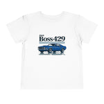 1969 Boss 429 Mustang Toddler T-Shirt – Blue Classic Muscle Car Tee