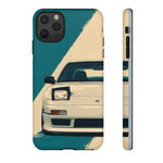 S13 Teal White Pop-up Tough Phone Case for JDM Fans