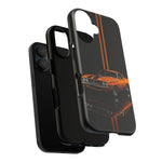 Orange Cuda Phone Case, Muscle Car Stripe Studio Cover, Gift