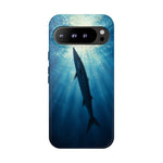Barracuda Silhouette Phone Case, Sunlit Marine Art Tough Cover