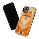Pomeranian Tiny Fox Fluffy Art Tough Phone Case