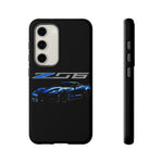 Blue C7 Z06 Sports Car Tough Phone Case Track Style Cover Gift