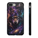Cosmic Wolf Phone Case, Galaxy Nebula Portrait Tough Cover, Gift