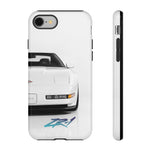 White C4 ZR1 Front View phone case | Car Print Tough Cover for Corvette Owners