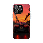 Black Camaro ZL1 Sunset Tough Phone Case - Palm Silhouette