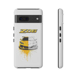 Z06 Corvette Phone Case, Yellow Sketch Reveal Chrome Cover