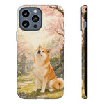 Akita under Cherry Blossoms Dog Breed Phone Case