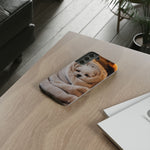 Maltese Puppy Burrito Phone Case, Cozy Blanket Portrait