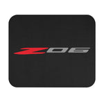 Z06 Logo Gaming Mouse Pad – Red & Gray Speed Design, Non-Slip Rubber Base