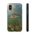 Redfish Phone Case, Seagrass Flat Underwater Art Cover