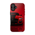 Red Mustang Art Phone Case, GT500 American Muscle Car Tough Cover