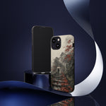 Autumn Temple Steps phone case | Japanese watercolor landscape cover