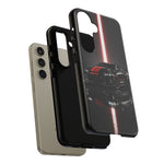 Camaro ZL1 Phone Case, Black Red Racing Stripe Studio Cover, Gift