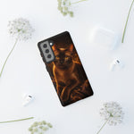 Burmese Golden Sable Portrait Art Tough Phone Case