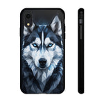 Siberian Husky Geometric Diamond Art Tough Phone Case