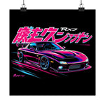 RX-7 FD Poster JDM Neon Style Japanese Car Wall Art