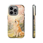 Akita under Cherry Blossoms Dog Breed Phone Case