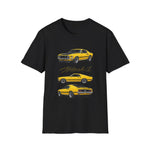 Yellow 1969 Mach 1 T-Shirt | Classic Muscle Car Illustration