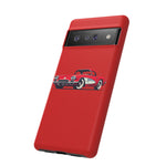 Red Classic Corvette C1 Illustration phone case | Retro Car Tough Case