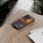 Orange C8 Z06 Flat Plane V8 Speed Art Tough Phone Case