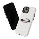 White C7 Z06 Phone Case for Chevy Vette Fans, Tough Cover